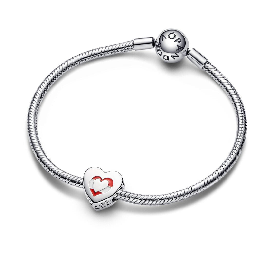 Pandora Austrian Flag Heart Charm silver and black and red and yellow sterling-silver and enamel Bead by The Alternative Bead. Your Jewelry Retailer from Germany