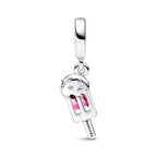 Pandora Sprinkled Popsicle Dangle Charm pink and white enamel and sterling-silver and glass Dangle by The Alternative Bead. Your Jewelry Retailer from Germany