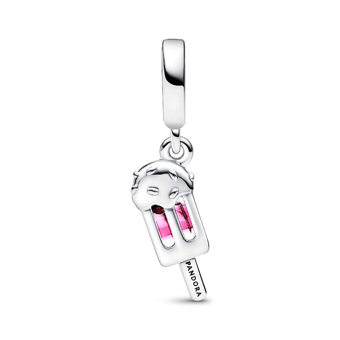 Pandora Sprinkled Popsicle Dangle Charm pink and white enamel and sterling-silver and glass Dangle by The Alternative Bead. Your Jewelry Retailer from Germany