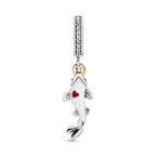 Pandora Good Fortune Carp Fish Dangle Charm silver and red and gold sterling-silver and gold and enamel Dangle by The Alternative Bead. Your Jewelry Retailer from Germany