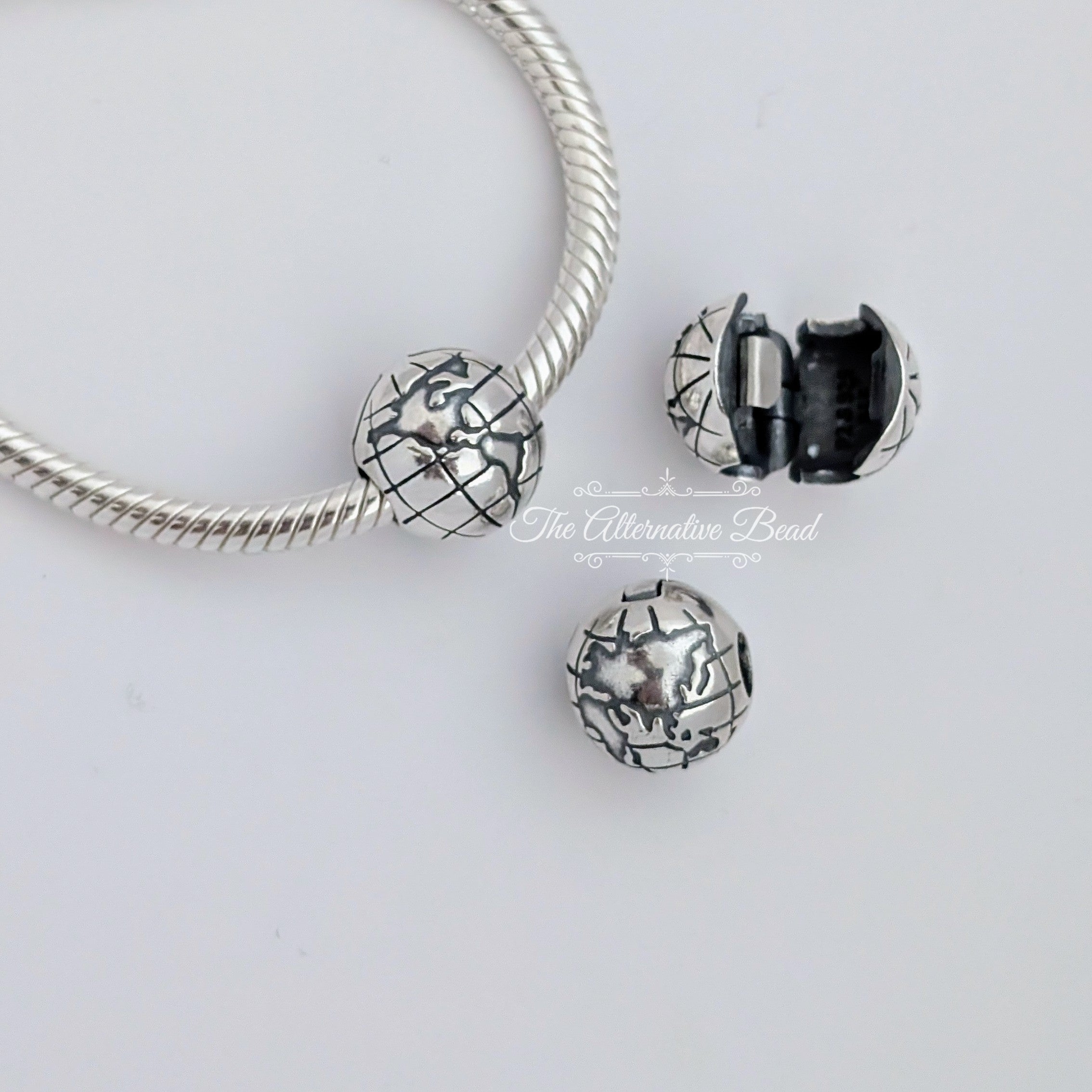 Pandora Planet Earth Clip Charm (791182) silver sterling-silver Clip by The Alternative Bead. Your Jewelry Retailer from Germany