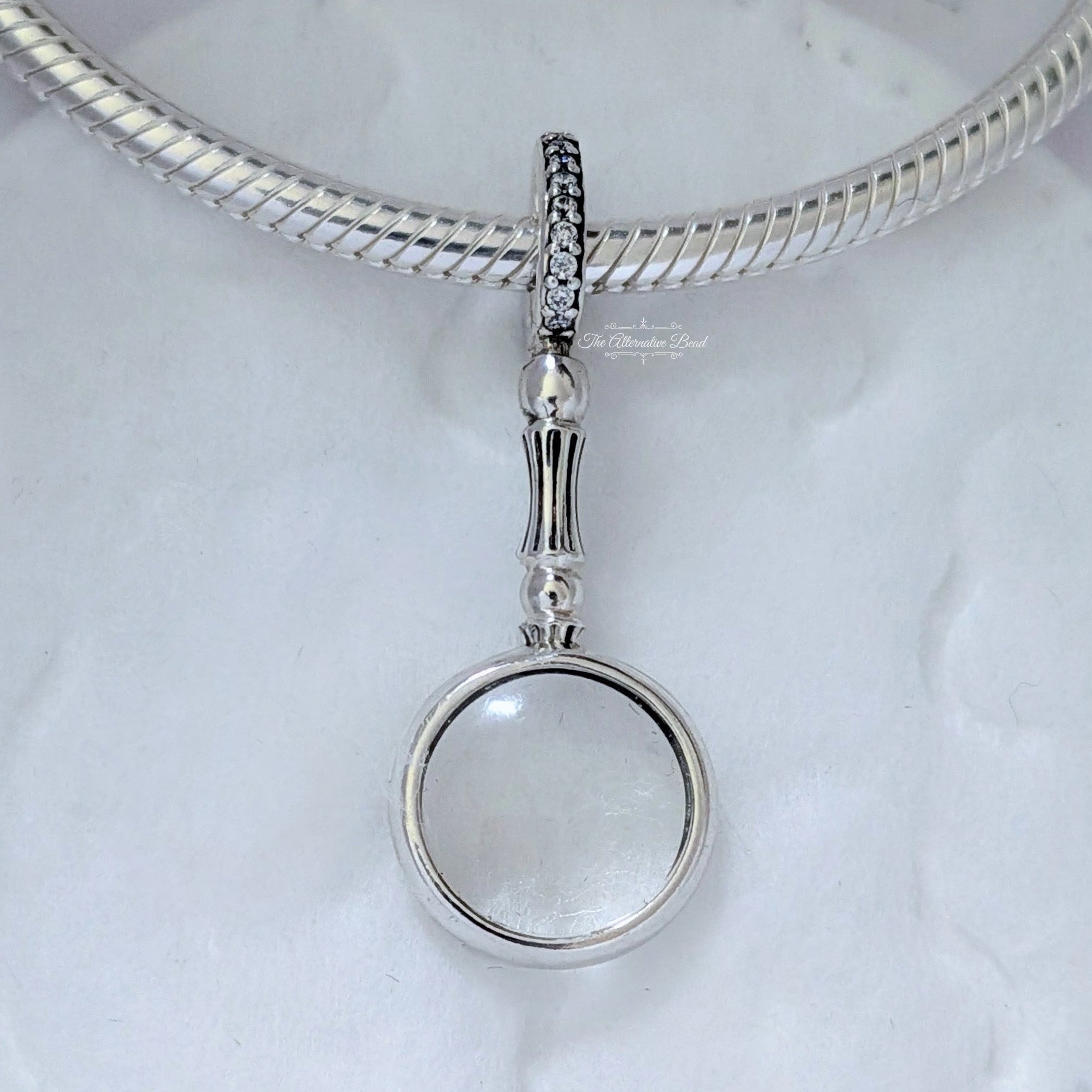 Pandora Magnifying Glass Limited Edition Dangle Charm silver sterling-silver and glass Dangle by The Alternative Bead. Your Jewelry Retailer from Germany