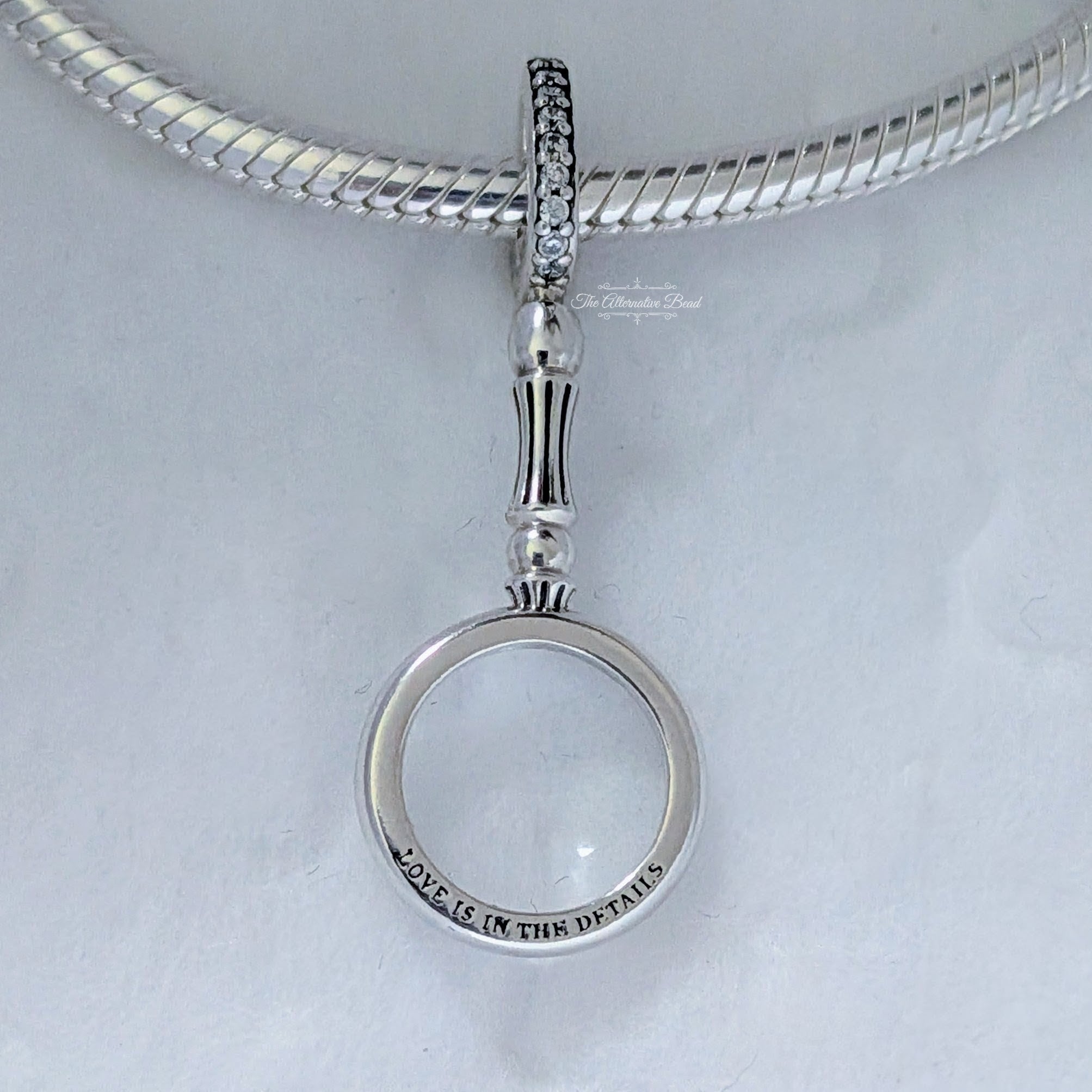Pandora Magnifying Glass Limited Edition Dangle Charm silver sterling-silver and glass Dangle by The Alternative Bead. Your Jewelry Retailer from Germany