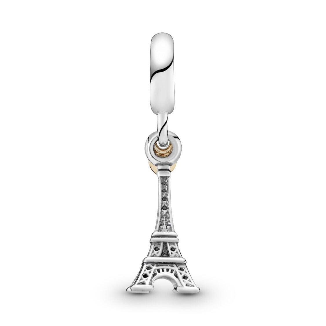 Pandora Eiffel Tower Paris & Heart Dangle Charm silver and gold sterling-silver and gold Dangle by The Alternative Bead. Your Jewelry Retailer from Germany