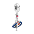 Pandora French Cancan Dancer Dangle Charm silver; red; blue sterling-silver; enamel Dangle by The Alternative Bead. Your Jewelry Retailer from Germany