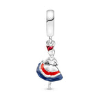 Pandora French Cancan Dancer Dangle Charm silver and red and blue sterling-silver and enamel Dangle by The Alternative Bead. Your Jewelry Retailer from Germany