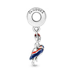 Pandora French Cancan Dancer Dangle Charm silver and red and blue sterling-silver and enamel Dangle by The Alternative Bead. Your Jewelry Retailer from Germany