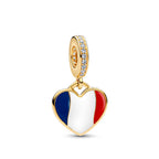 Pandora Engraved Heart Pendant Charm France 14-carat gold-plated metal gold gold-plated Dangle by The Alternative Bead. Your Jewelry Retailer from Germany