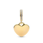 Pandora Engraved Heart Pendant Charm France 14-carat gold-plated metal gold gold-plated Dangle by The Alternative Bead. Your Jewelry Retailer from Germany