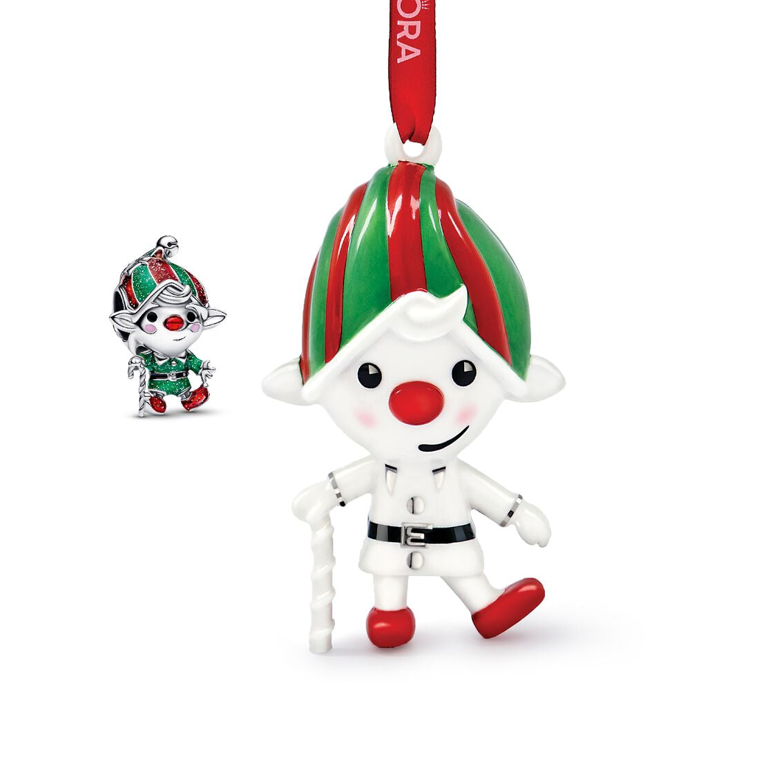 Pandora Elf Ornament & Charm Gift Set 2025 Limited Edition white; green; red sterling-silver; enamel Collectors Set by The Alternative Bead. Your Jewelry Retailer from Germany