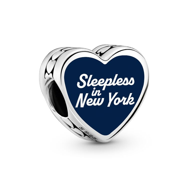 Pandora Sleepless in New York Charm silver; blue sterling-silver; enamel Bead by The Alternative Bead. Your Jewelry Retailer from Germany