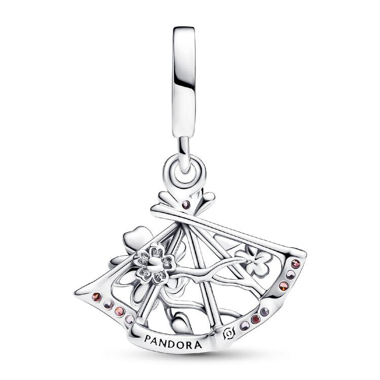 Pandora charm with a design on a white background