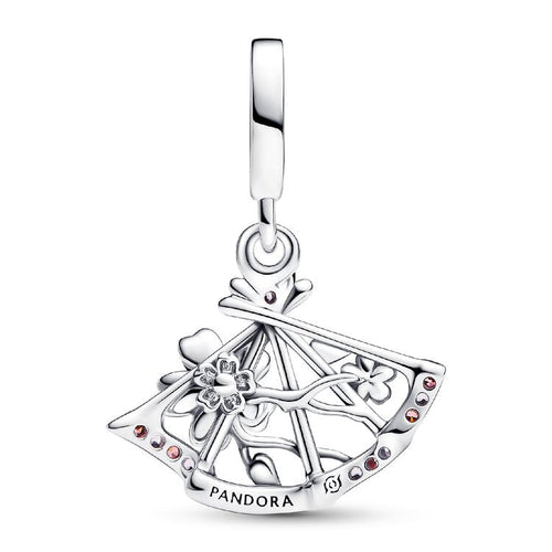 Pandora charm with a design on a white background