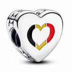 Pandora Belgian Heart Charm silver; red; blue sterling-silver; enamel Bead by The Alternative Bead. Your Jewelry Retailer from Germany