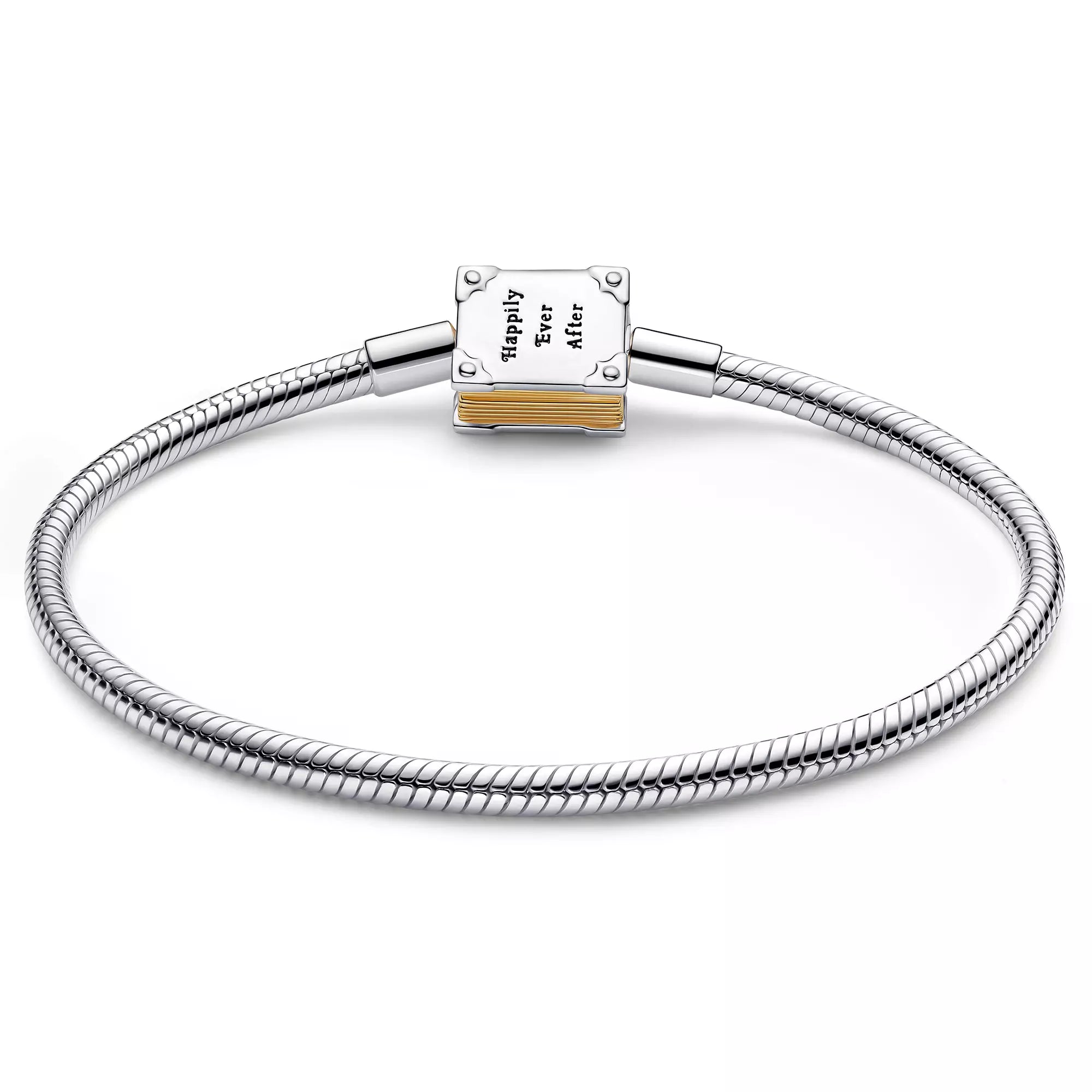 Disney x Pandora Disney Princess Storybook Lab-grown Diamond Snake Chain Bracelet silver; gold sterling-silver; gold-plated Bracelet by The Alternative Bead. Your Jewelry Retailer from Germany