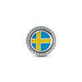 Pandora Swedish Moose & Flag Charm silver; blue; yellow sterling-silver; enamel Bead by The Alternative Bead. Your official Pandora Retailer from Germany