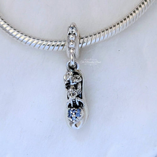 Disney x Pandora Cinderella Glass Slipper & Mice Dangle Charm blue; silver sterling-silver; enamel Dangle by The Alternative Bead. Your official Disney x Pandora Retailer from Germany