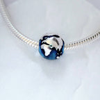 Blue Globe Clip Charm