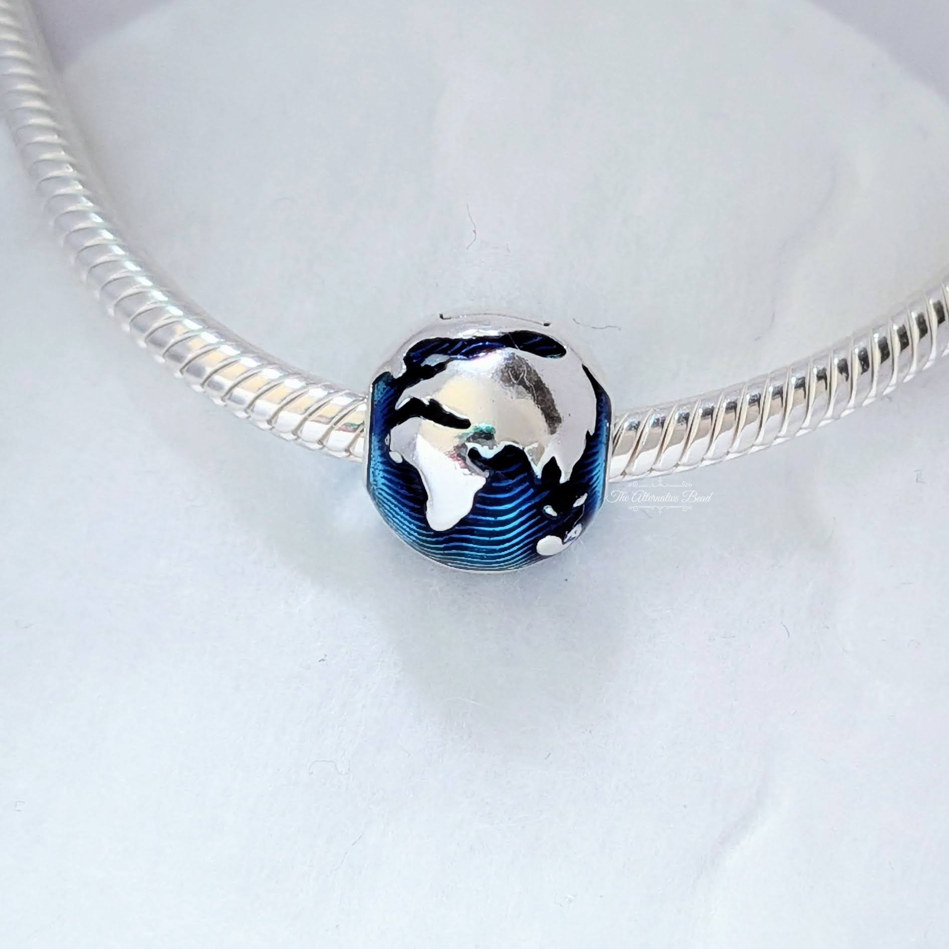 Blue Globe Clip Charm