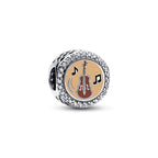 Pandora Violin Engravable Charm silver; brown sterling-silver; enamel Bead by The Alternative Bead. Your official Pandora Retailer from Germany