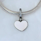 Pandora French Riviera Engravable Heart Dangle Charm silver; blue sterling-silver; enamel Dangle by The Alternative Bead. Your official Pandora Retailer from Germany