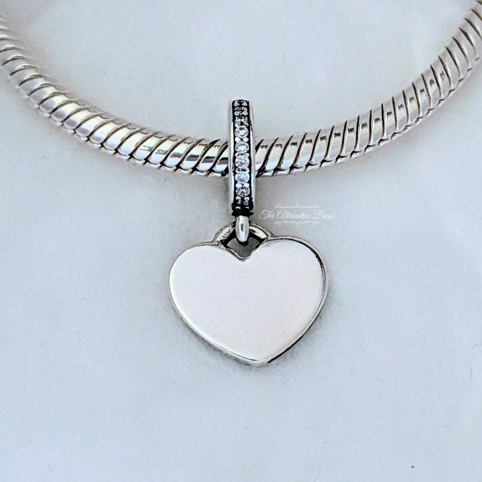 Pandora French Riviera Engravable Heart Dangle Charm silver; blue sterling-silver; enamel Dangle by The Alternative Bead. Your official Pandora Retailer from Germany