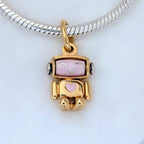 Pandora Spinnable Face Robot Dangle Charm gold; pink sterling-silver; gold Dangle by The Alternative Bead. Your official Pandora Retailer from Germany