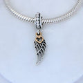 Pandora Angel wing silver dangle with 14k heart gold; silver sterling-silver; gold Dangle by The Alternative Bead. Your official Pandora Retailer from Germany