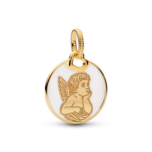 Pandora Golden Angel Engravable Dangle gold gold-plated; enamel Dangle by The Alternative Bead. Your Jewelry Retailer from Germany