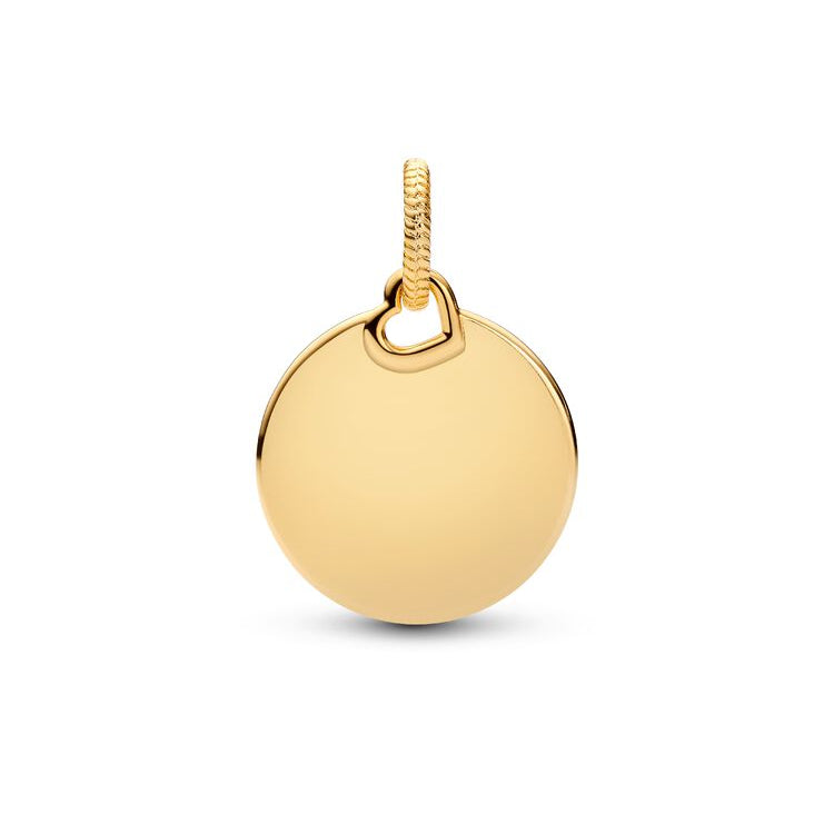 Gold pendant on a white background