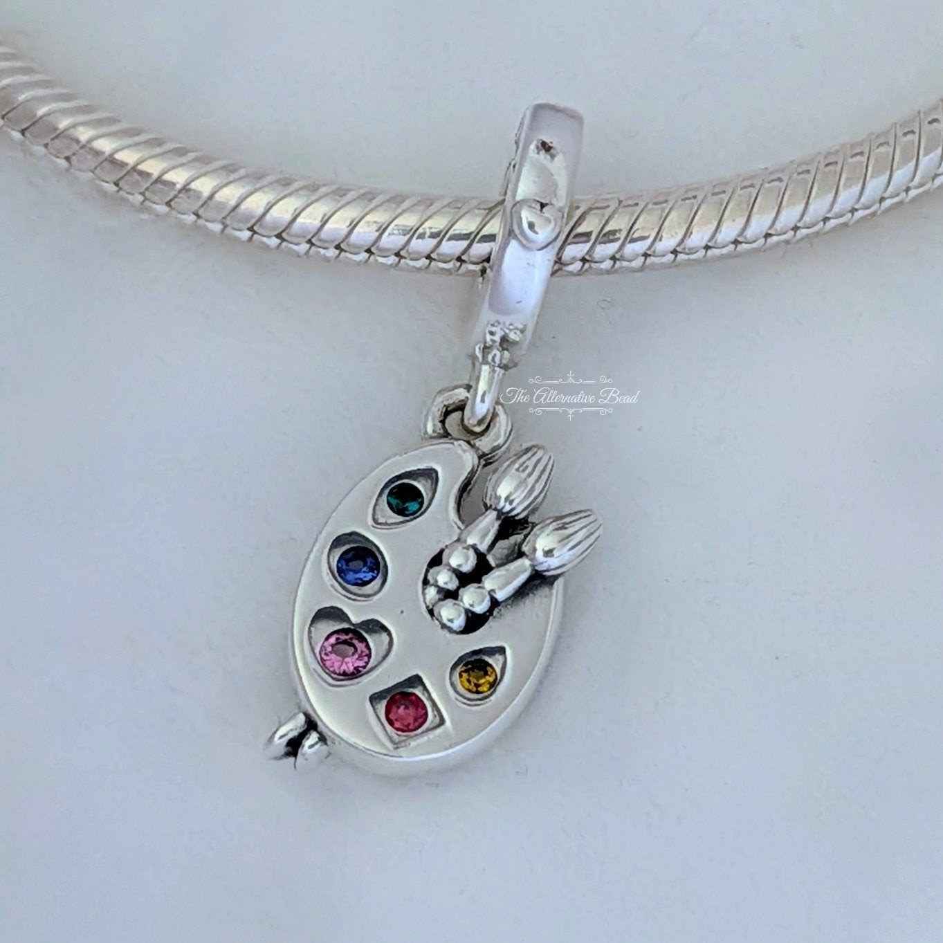 Pandora Artist's palette Dangle Charm multicolor sterling-silver Dangle by The Alternative Bead. Your Jewelry Retailer from Germany