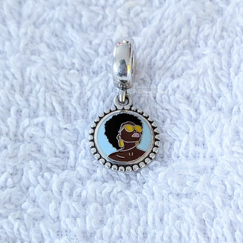 Pandora Disco Woman Dangle silver; blue; yellow; black; brown sterling-silver; enamel Dangle by The Alternative Bead. Your Jewelry Retailer from Germany