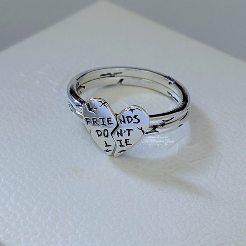 Pandora Stranger Things Friends Don't Lie Divisible Ring silver; gray sterling-silver Ring by The Alternative Bead. Your Jewelry Retailer from Germany