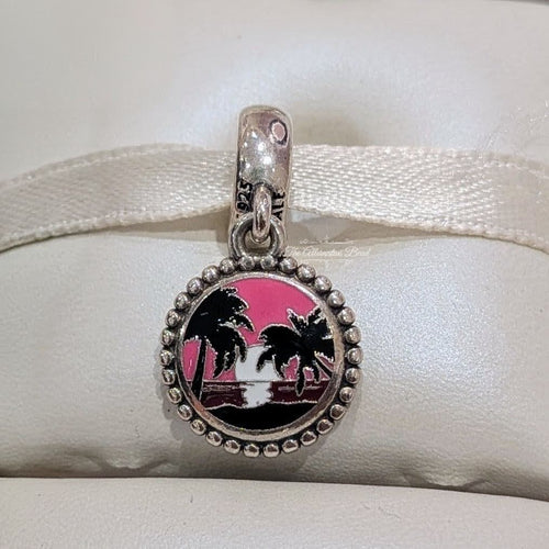 Pandora Beach Sunset Dangle silver; black; white; pink sterling-silver; enamel Dangle by The Alternative Bead. Your Jewelry Retailer from Germany