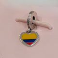 Colombian Flag Heart Dangle