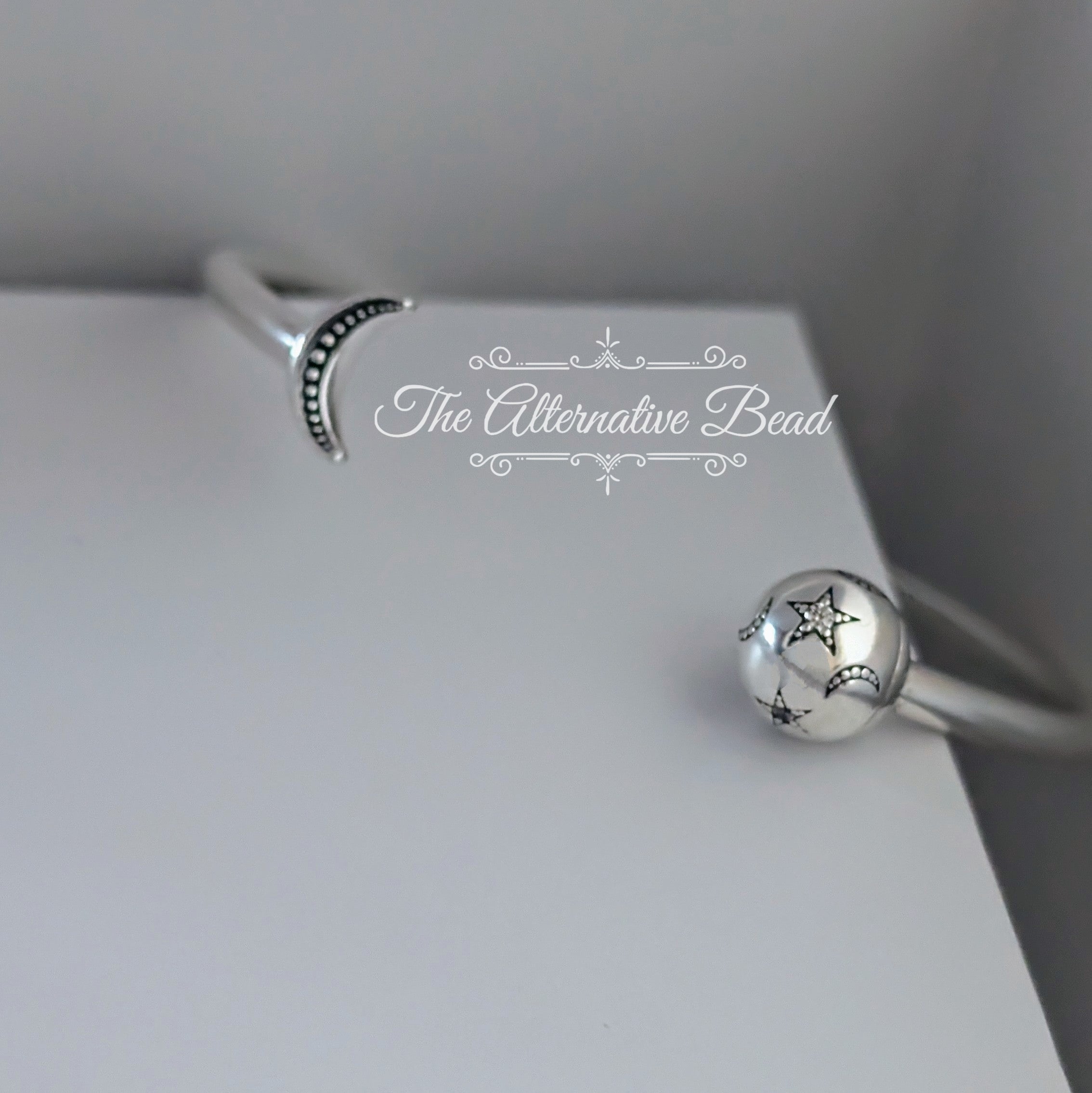 Pandora Moments Moon and Stars Open Silver Bangle (599120C01) silver sterling-silver Bangle by The Alternative Bead. Your Jewelry Retailer from Germany