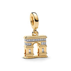 Pandora Golden Arc de Triomphe Dangle Charm gold gold-plated Dangle by The Alternative Bead. Your Jewelry Retailer from Germany