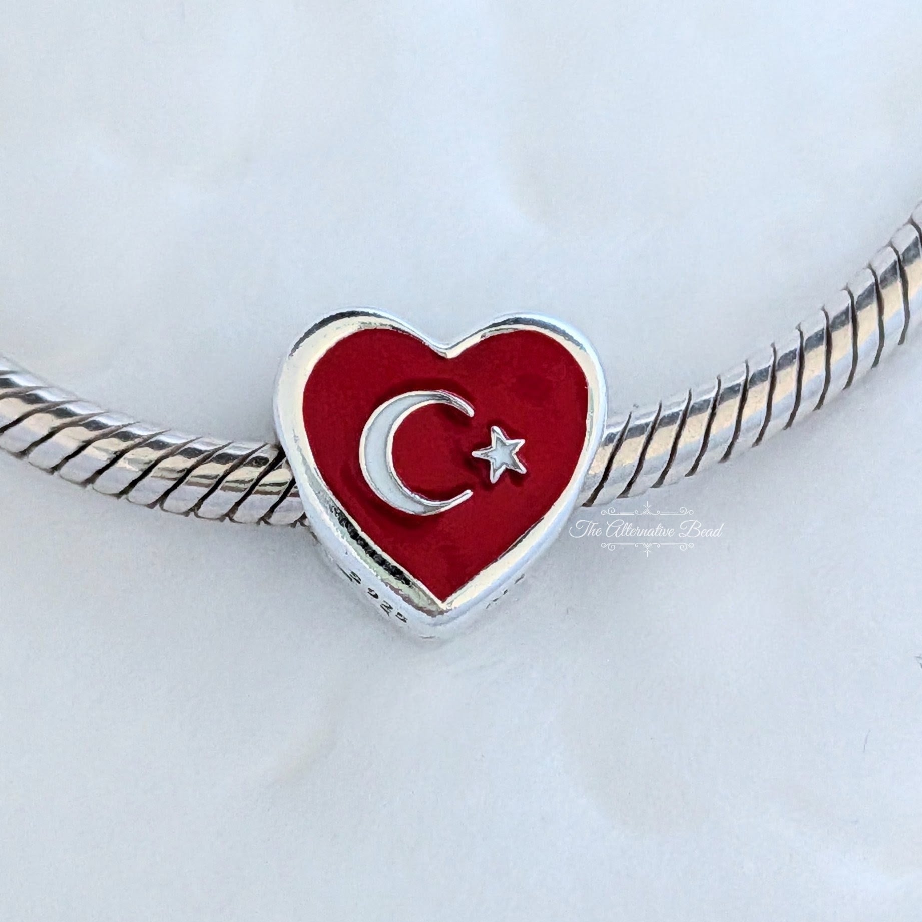 Flag of Turkey Heart Charm