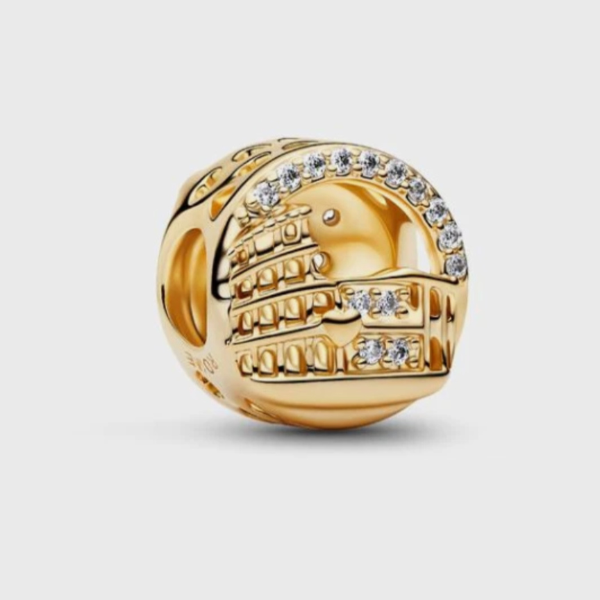Rome Colosseum Openwork gold plated Charm