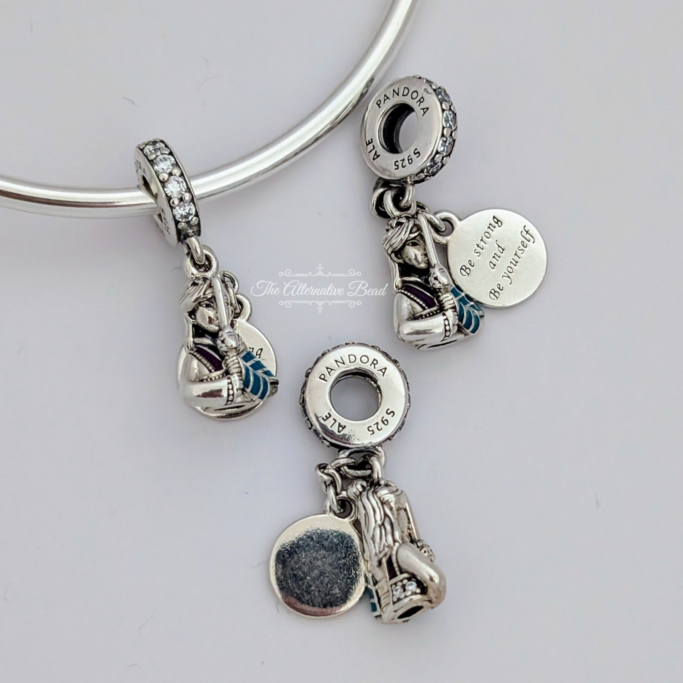 Disney x Pandora Mulan Dangle with Clear Zirconia and Purple and Green Enamel (798637C01) silver sterling-silver and enamel Dangle by The Alternative Bead. Your Jewelry Retailer from Germany