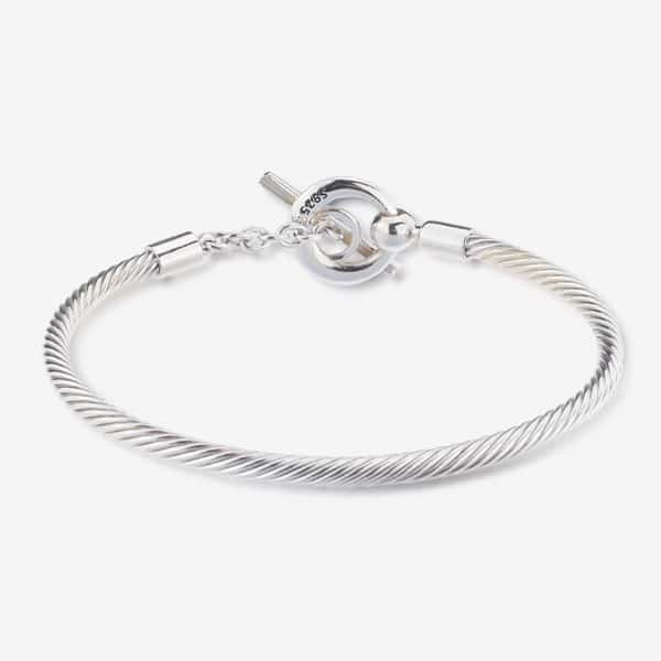 Praan PRAAN Closed Cable T-Bar Bracelet silver sterling-silver Bracelet by The Alternative Bead. Your official Praan Retailer from Germany