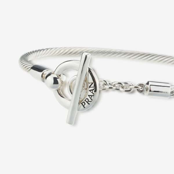 PRAAN Closed Cable T-Bar Bracelet