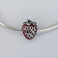 Beadscollection Strawberry charm silver; red; green sterling-silver; enamel Bead by The Alternative Bead. Your Jewelry Retailer from Germany