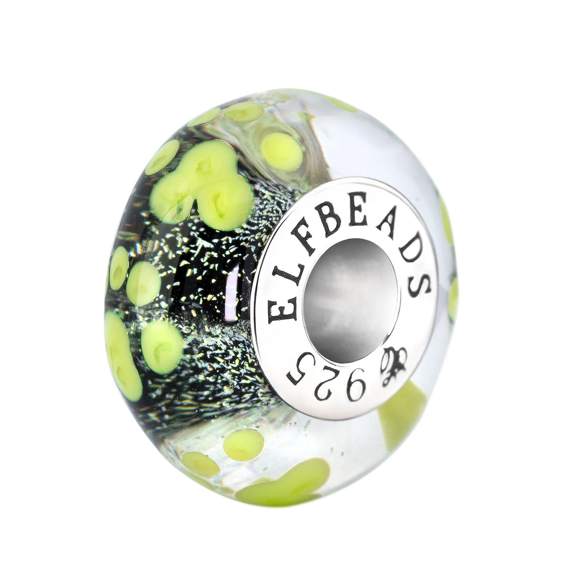 Elfbeads Paws of Moonspell black; glow-in-the-dark glass Bead by The Alternative Bead. Your official Elfbeads Retailer from Germany