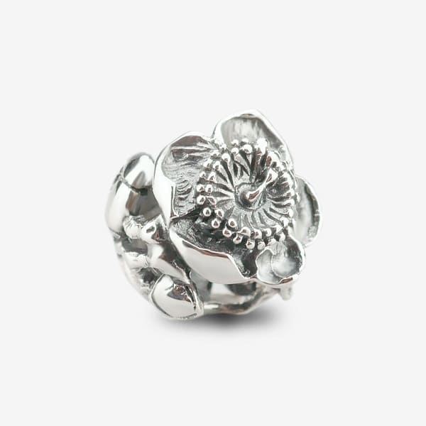 Praan Peach Blossom Charms silver sterling-silver Bead by The Alternative Bead. Your official Praan Retailer from Germany