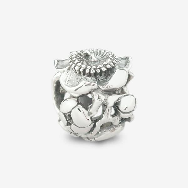 Praan Peach Blossom Charms silver sterling-silver Bead by The Alternative Bead. Your official Praan Retailer from Germany