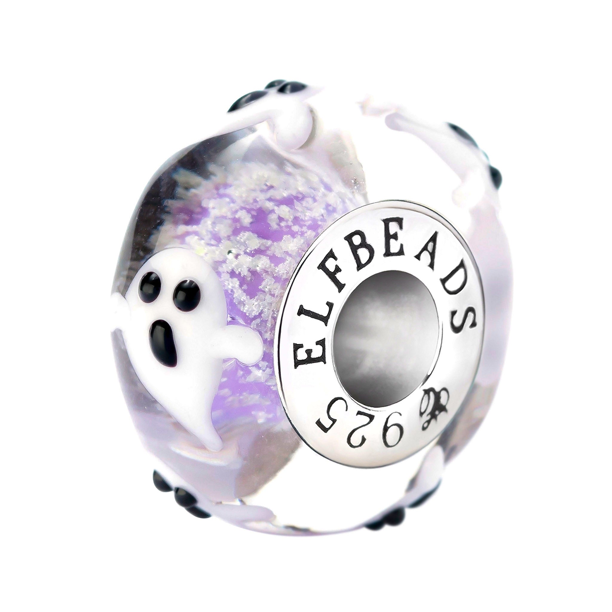 Elfbeads Phantom Ghosts Starlight purple; glow-in-the-dark glass Bead by The Alternative Bead. Your official Elfbeads Retailer from Germany