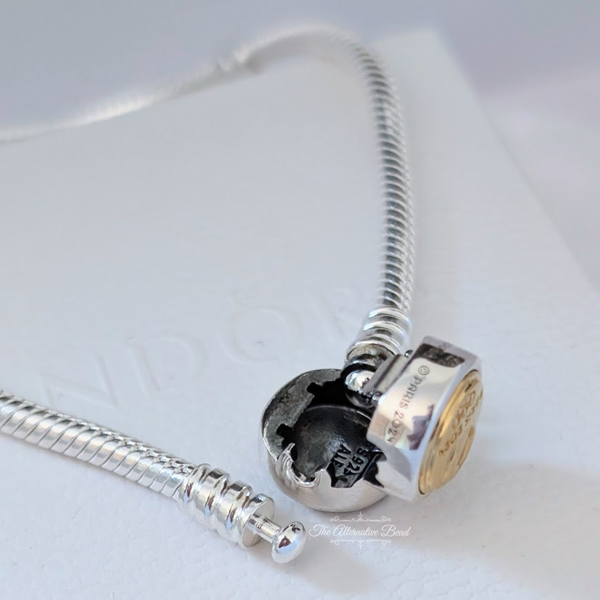 Pandora Snake Mesh Bracelet Paris Olympic Games 2024 (563464C00) silver and gold sterling-silver and gold Bracelet by The Alternative Bead. Your Jewelry Retailer from Germany