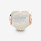 Praan Pink Gold Reminder Heart white mother-of-pearl Bead by The Alternative Bead. Your official Praan Retailer from Germany