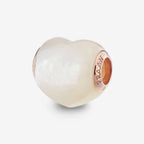 Praan Pink Gold Reminder Heart white mother-of-pearl Bead by The Alternative Bead. Your official Praan Retailer from Germany